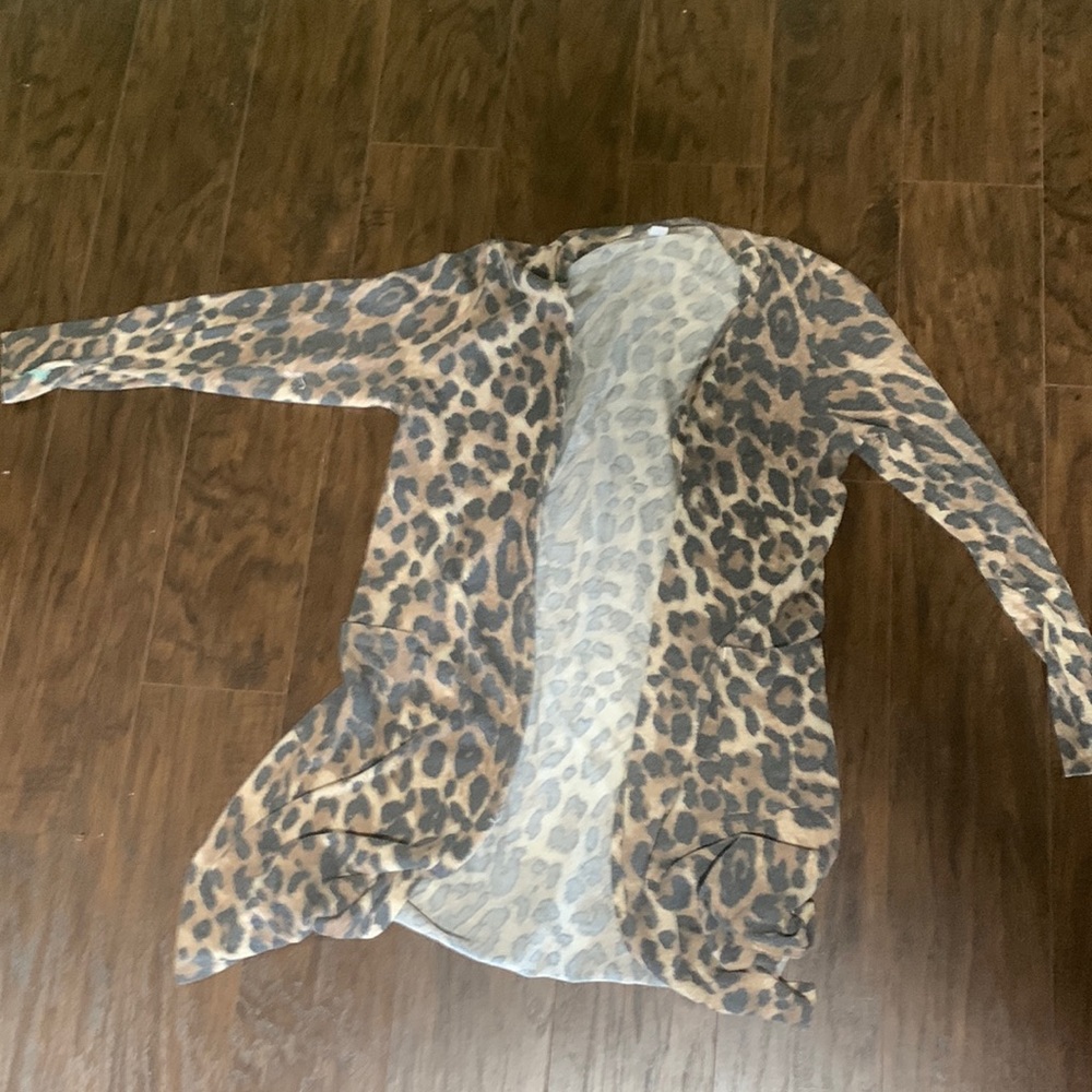 Cheetah print cardigan